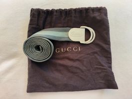 Ceinture Gucci rayée kaki unisexe, taille 95