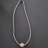 Elegante Perlenkette mit zartrosa Akzent - 925 stempel