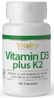 Vitality Vitamin D3 10.000 IU + K2 200 µg - 146 Kapseln