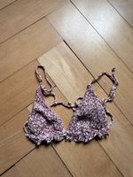 Bikini Oberteil beerenfarben gemustert XS