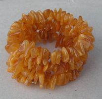 ♥ ARMBAND / Baltischer Bernstein / Memory Draht ♥