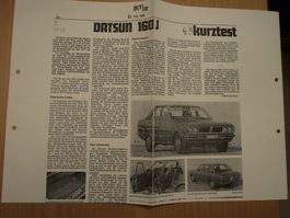 Prospekt Test AR Datsun 160J von 1978