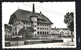 AK Le Locle, Hotel de Ville, 1943