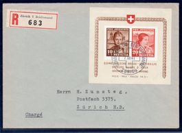 1941 / PRO JUVENTUTE-BLOCK auf Brief