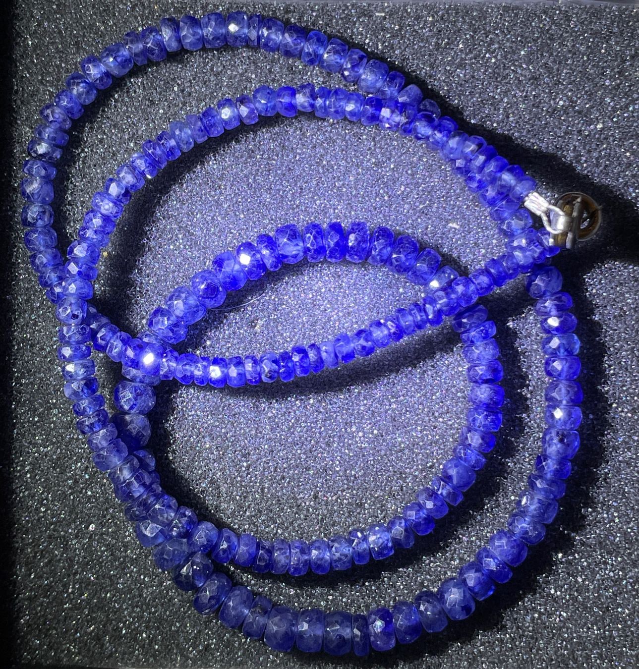 Catenine: Saphir Kette Blau, facettiert – Nuovo (secondo la descrizione) da Sonterswil venduto da Cameo4