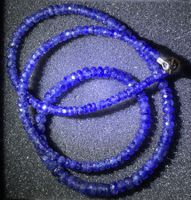 Saphir Kette Blau, facettiert