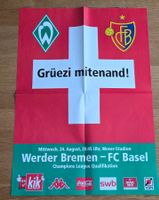 FCB. Werder Bremen - FC Basel, CL Quali2005. Original Plakat
