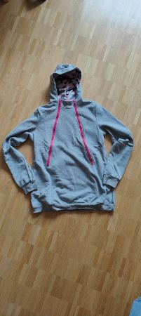Still-Pullover grau-pink (Gr.XXL)