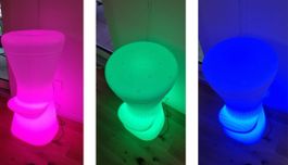 3 Barhocker mit LED Farbwechsel - Stimmungsvoll!