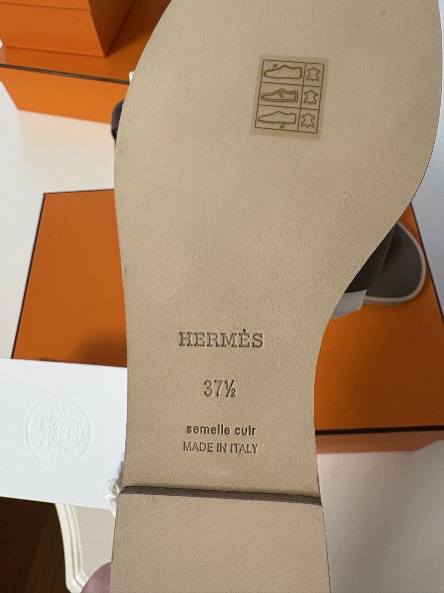 Hermès Scarpe da donna: Hermes Santorini etoupe 37.5 neu – Nuovo e nell'imballaggio originale da Kilchberg ZH venduto da cruella 2