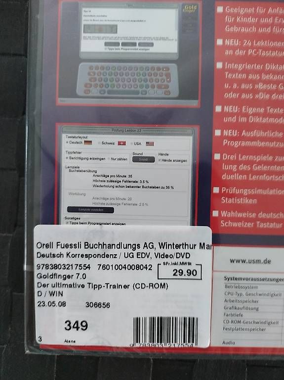 Software: 10 Finger Lernprogramm – Usato da Hettlingen venduto da Sylvia24 1