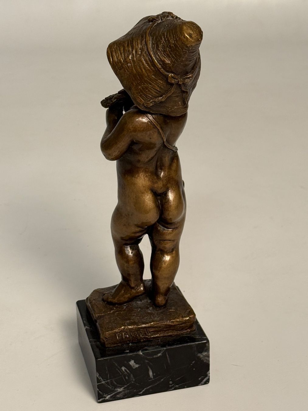 Statuette: Schwere Kunstbronze Mädchenfigur signiert Daniel – Usato da Itingen venduto da uhu777 4