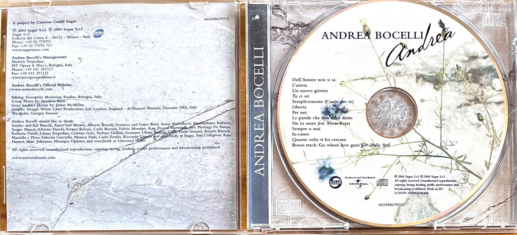 CDs: CD Andrea Bocelli – D'occasion à Renan BE par johncactus 2