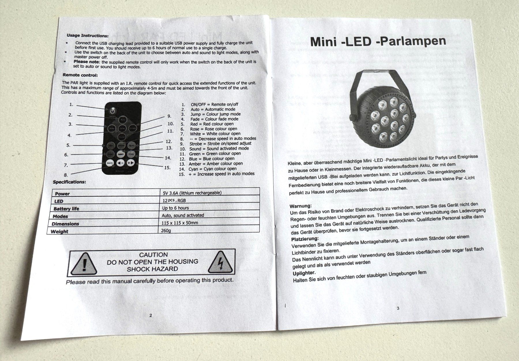 Lampen: Mini LED PAR Lampe – Neu und originalverpackt aus Altdorf UR von TriNi1291 2
