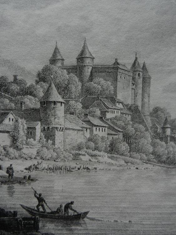 Stiche: Vue du château de Grandson – Gebraucht aus Risch von Rischli15 5