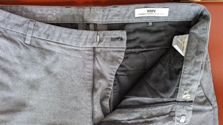 HOPE Chino grau meliert, Grösse 50, 100% Baumwolle