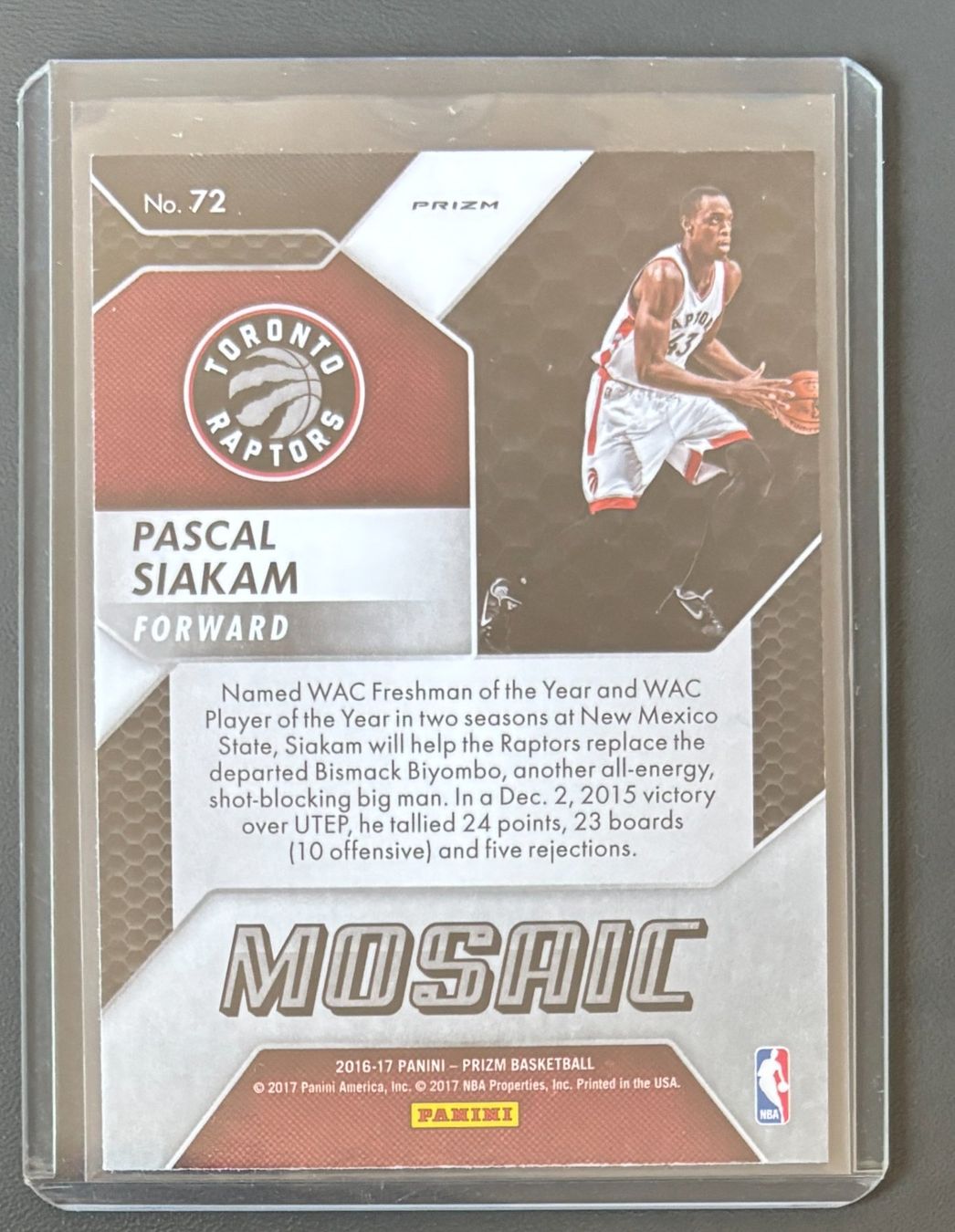 Nba Sammelbilder & Trading cards: NBA Pascal Siakam RC 2016 Prizm Mosaic Pacers – Neu (gemäss Beschreibung) aus Muri b. Bern von winningloser 1