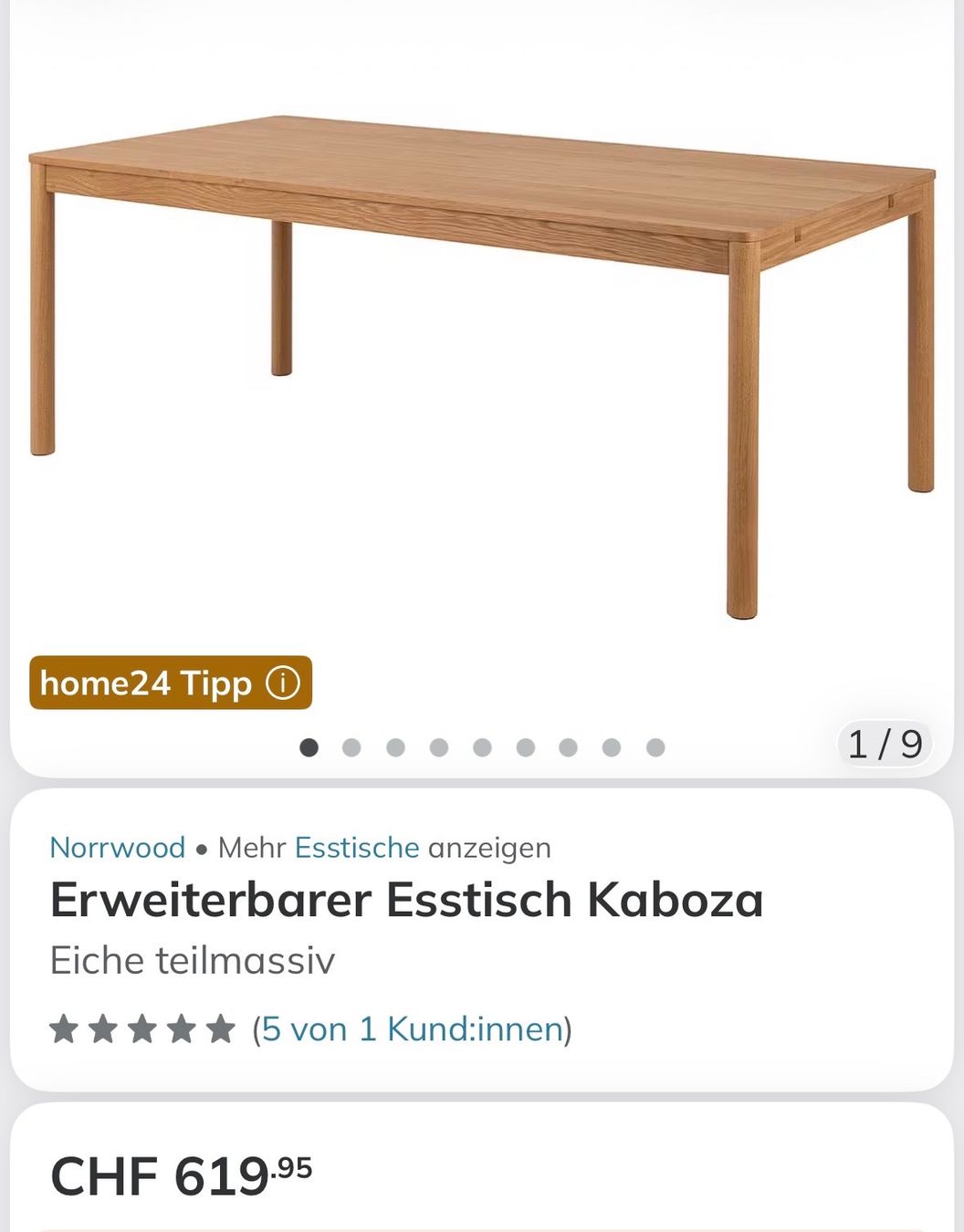 Tavoli: Eiche Esstisch wunderschön – Nuovo (secondo la descrizione) da Zürich venduto da car_9sdb 1