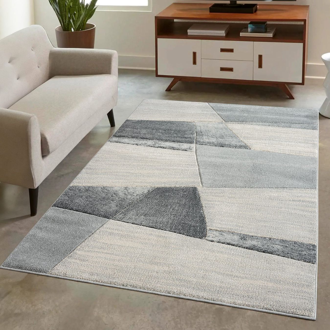 Tappeti: Teppich Bonito 9053 Grau, 160x230 cm – Nuovo e nell'imballaggio originale da Reinach AG venduto da carpethouse