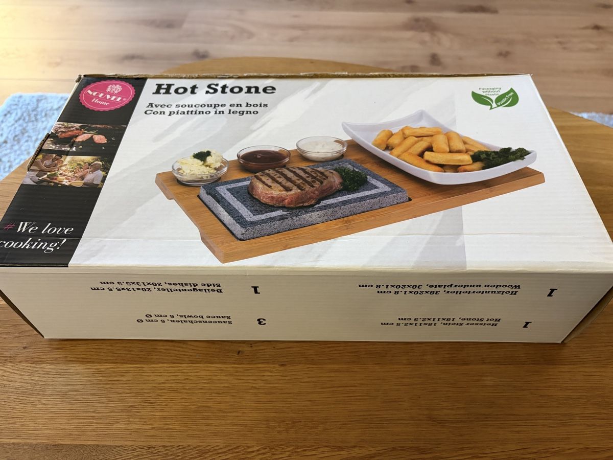 Piatti di portata: Hot Stone Set mit Holzunterteller  (2x) – Nuovo e nell'imballaggio originale da Boll venduto da MariAebi