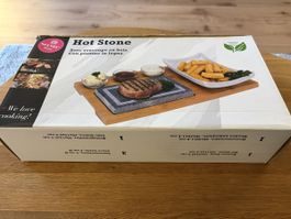 Hot Stone Set mit Holzunterteller  (2x)