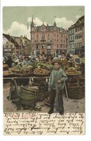 Basel - Stadt (BS) Marktszene - Gemüsemarkt - 1903