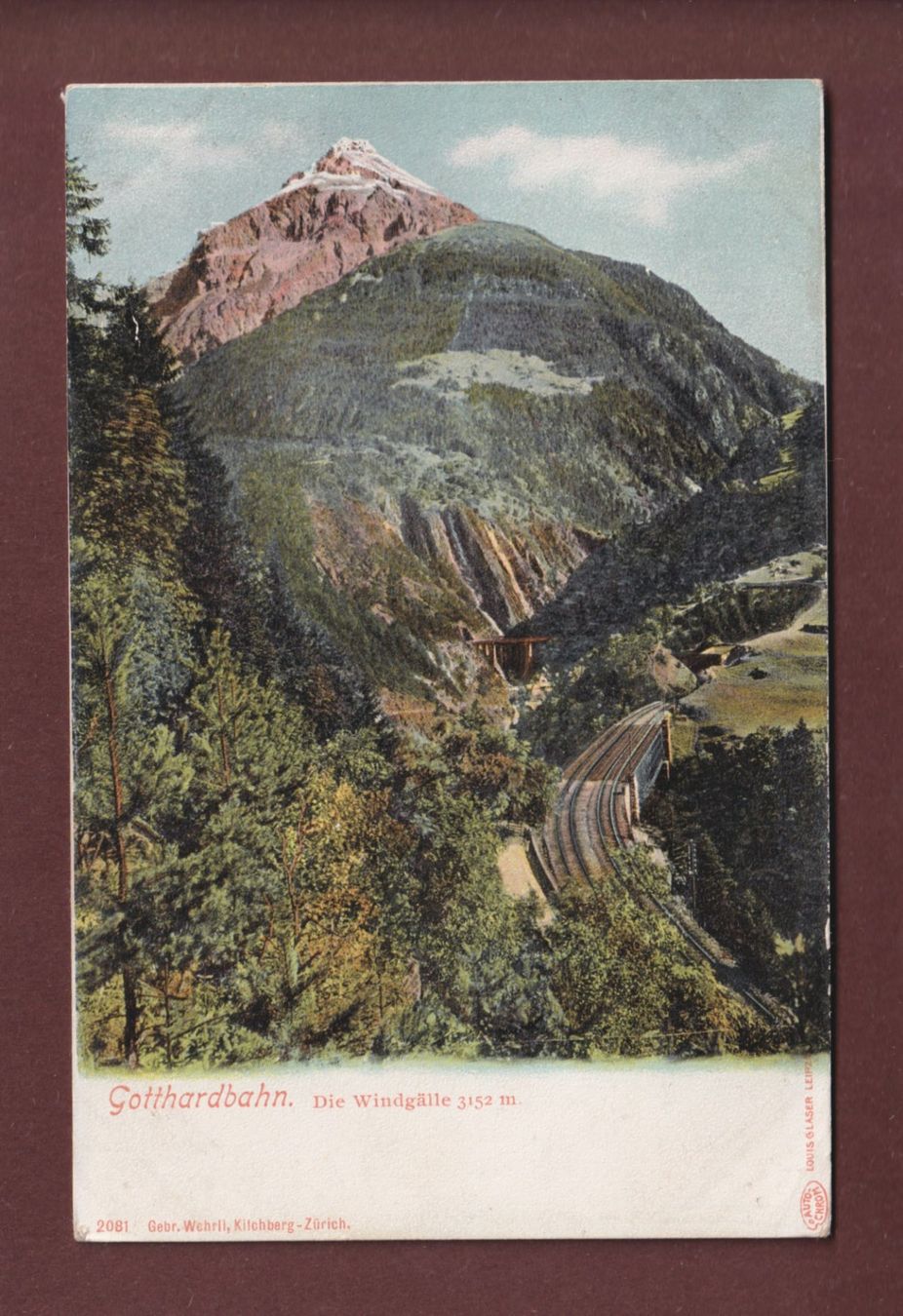 Cartes postales: GOTTHARDBAHN - Windgälle – D'occasion à Pully par nicecards-shop