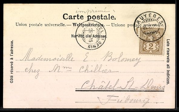 Cartoline postali: AK Gruyères, Le Chalamala – Usato da Berlin venduto da bartko-reher 1