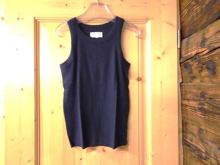 Uni blaues Basic rippen Top von Velvet Gr. L - 426225