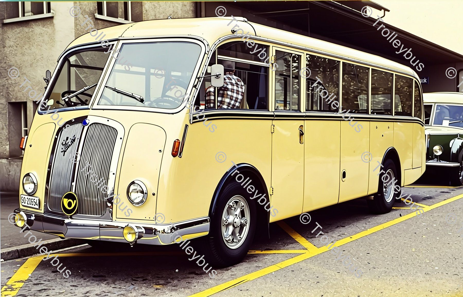 Ansichtskarten: Postauto Postkarte Saurer L4C-H                      BTM008d – Neu und originalverpackt aus Bottmingen von Trolleybus