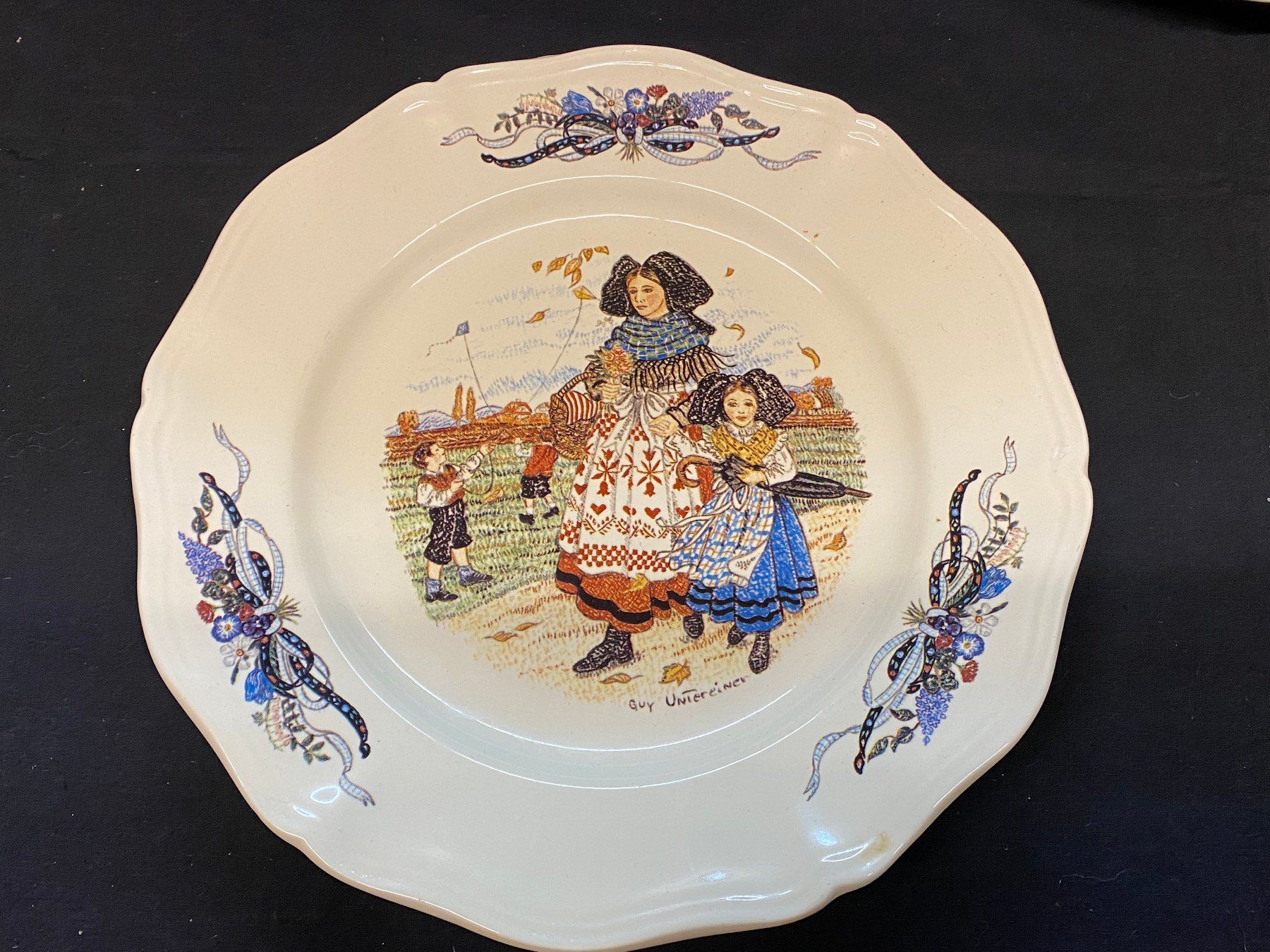 Piatti: 4 Wunderschöne Belle Alsace Collection Teller, Handgemalt – Usato da Schaffhausen venduto da VintageCity 3
