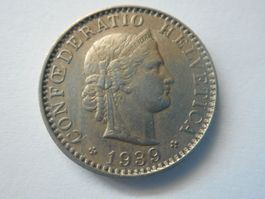20 Rp. 1939 /  bei mehreren Steigerungen nur 1 x Porto