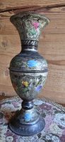 Grosse Blumige Kupfer Vase
