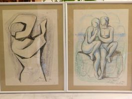 Original 2 Lithographien/Signiert