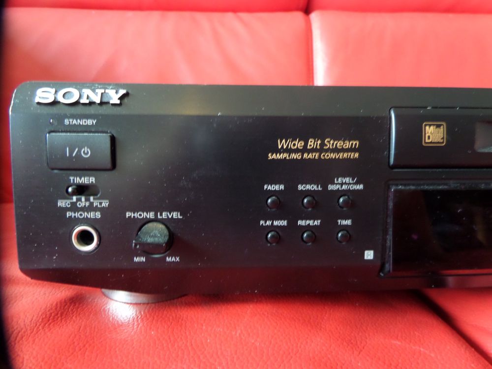 Sony MDS-JE520 Lecteur MiniDisc Noir - Avec Télécommande - Vintage 1998 (occasion)