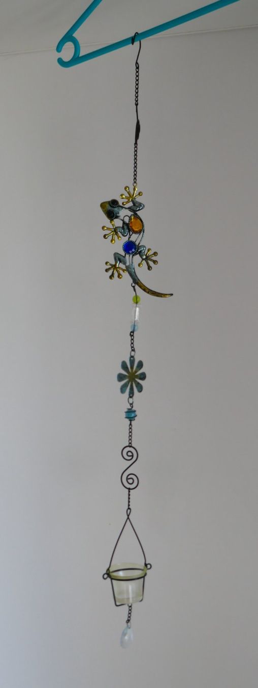 Tutte le decorazioni: Dekokette mit Windlicht Eidechse, 88 cm lang – Usato da Port venduto da uzuku