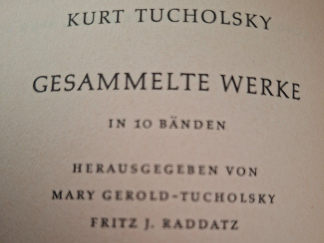 Bücher: 10 Bücher von Tucholsky – Gebraucht aus Volketswil von Synch 1