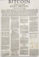 Bitcoin Whitepaper Leinwand 50x70cm NEU