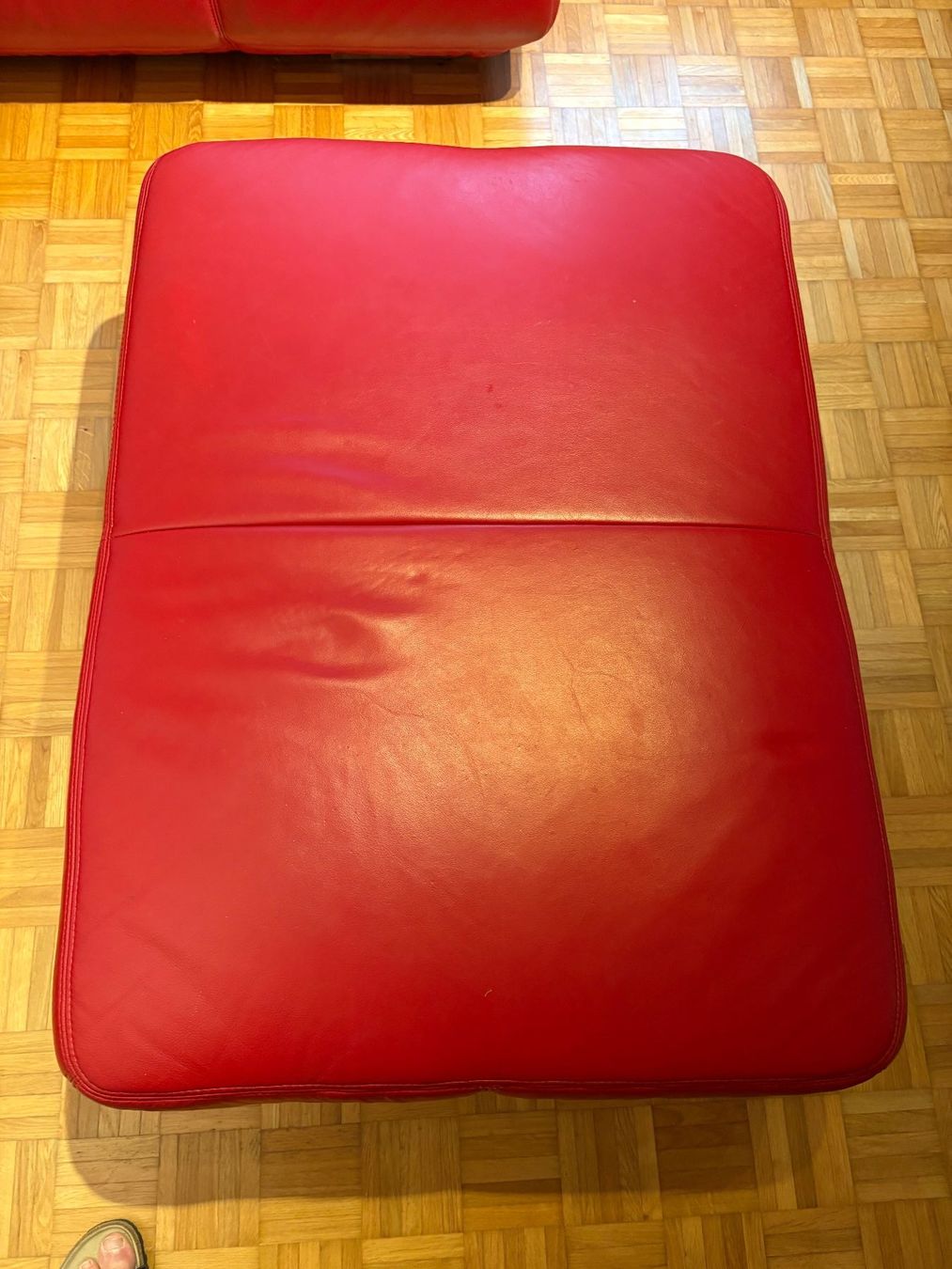Pfister Divani: Ecksofa mit Hocker Rot Leder gebraucht – Usato da Schachen b. Herisau venduto da mari2005 6