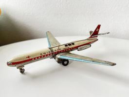 Blechflugzeug Swissair Caravelle lithografiert Made in Japan