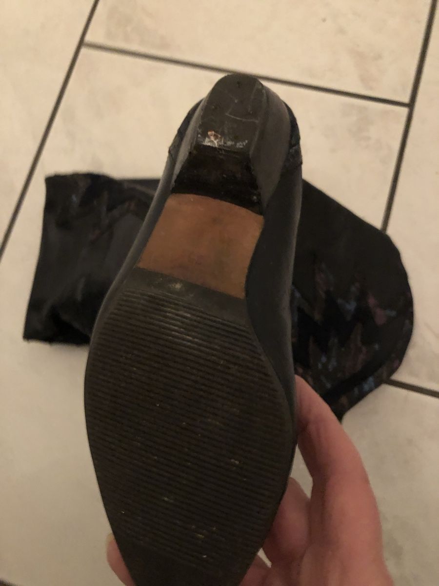 Damenschuhe: Blaue Lederstiefel mit Muster “Maripe – Gebraucht aus Solothurn von Congela 1