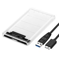 Festplattengehäuse 2,5 Zoll transparent, USB 3.0