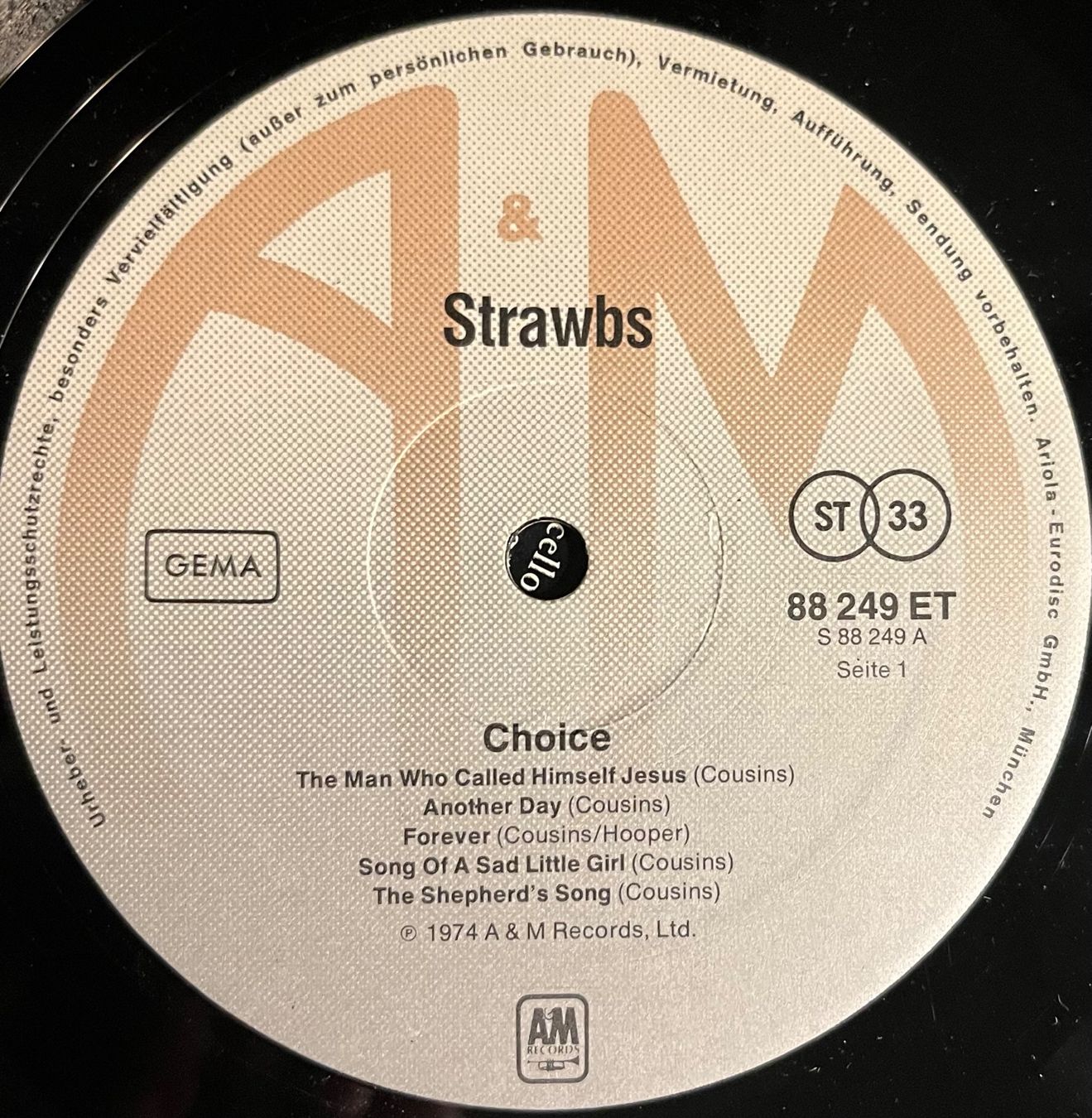 Dischi in vinile: STRAWBS - STRAWBS BY CHOICE - 33 Tours – Usato da Bussigny venduto da vinyl-pas-cher 3