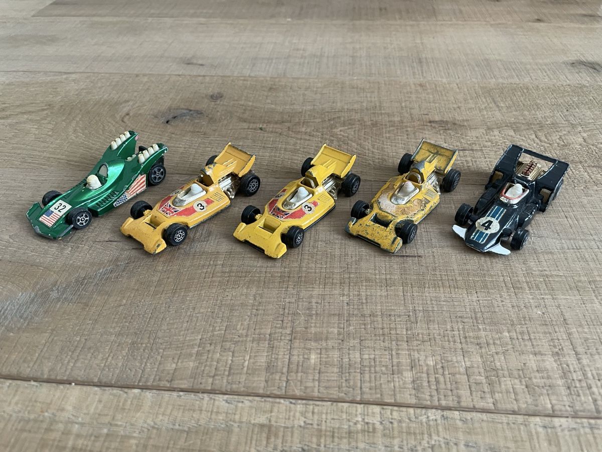 Corgi Toys Modellini d'auto: Corgi Juniors Formel 1 Rennwagen Set, bespielt – Usato da Frauenfeld venduto da Challenger77