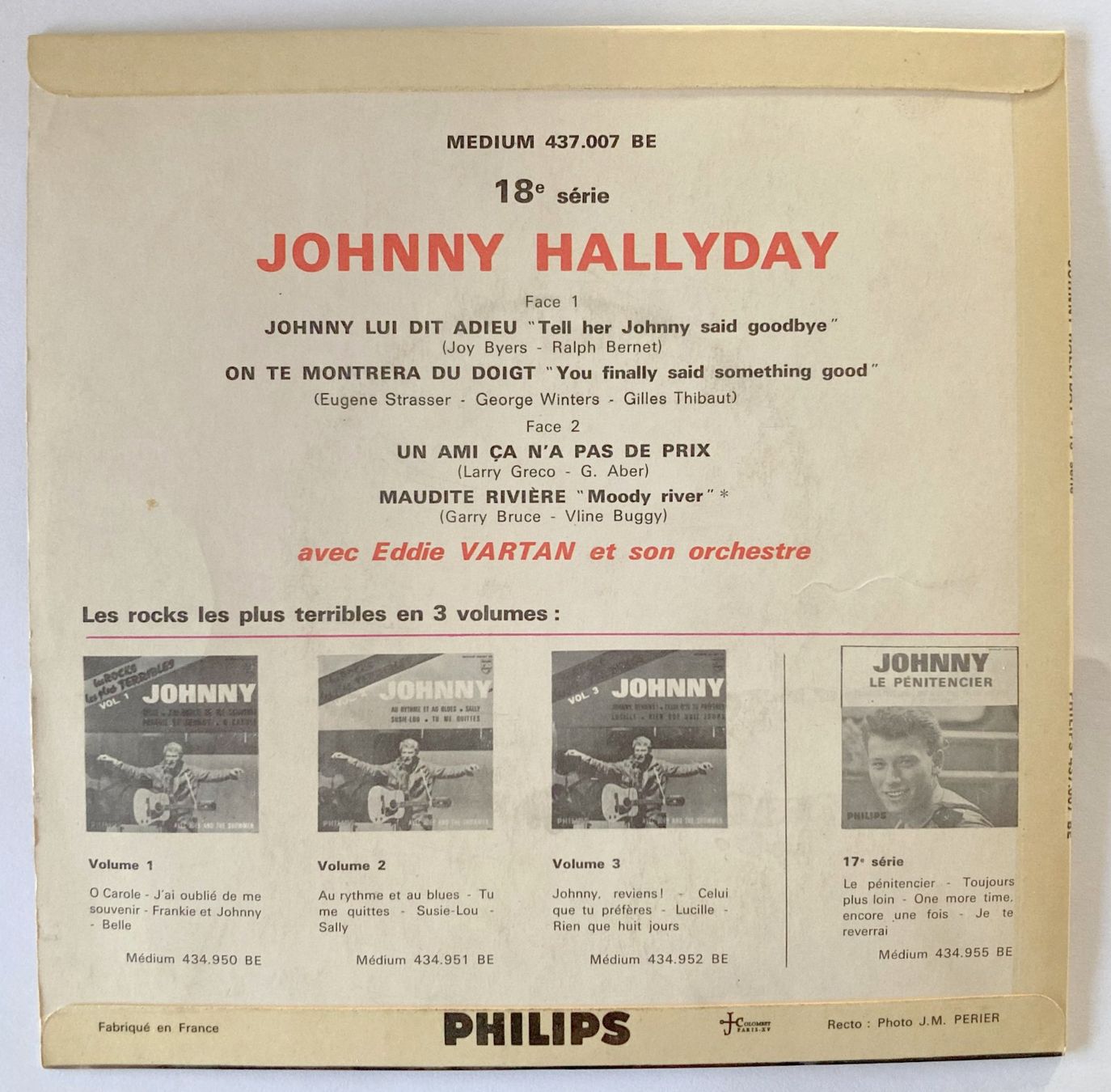 Dischi in vinile: JOHNNY HALLYDAY - JOHNNY LUI DIT ADIEU – Usato da Bottens venduto da hotter-than-hell 1