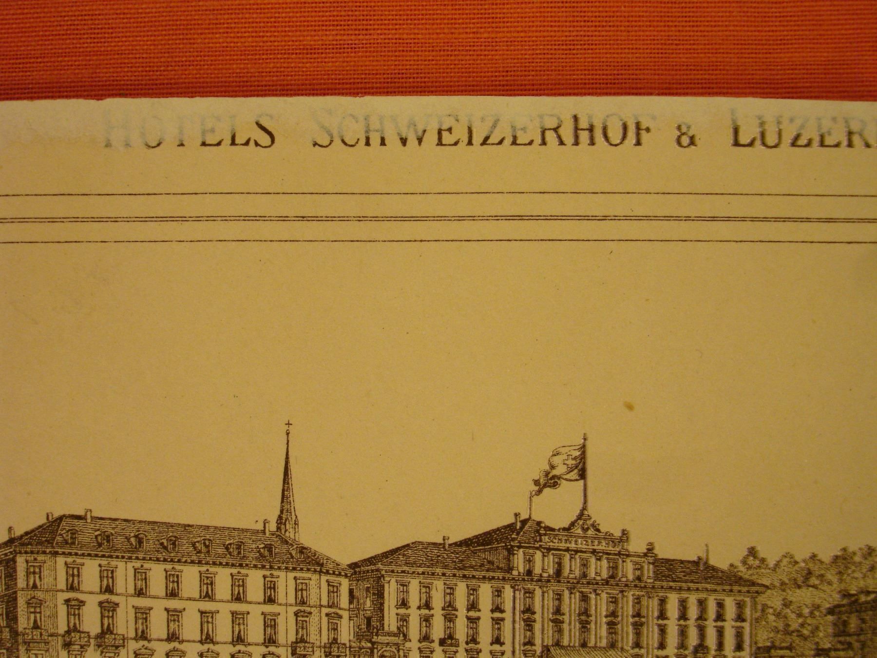 Incisioni: LUZERN, SCHWEIZERHOF & LUZERNERHOF, 1890 – Usato da Grüningen venduto da Kartensammler 4