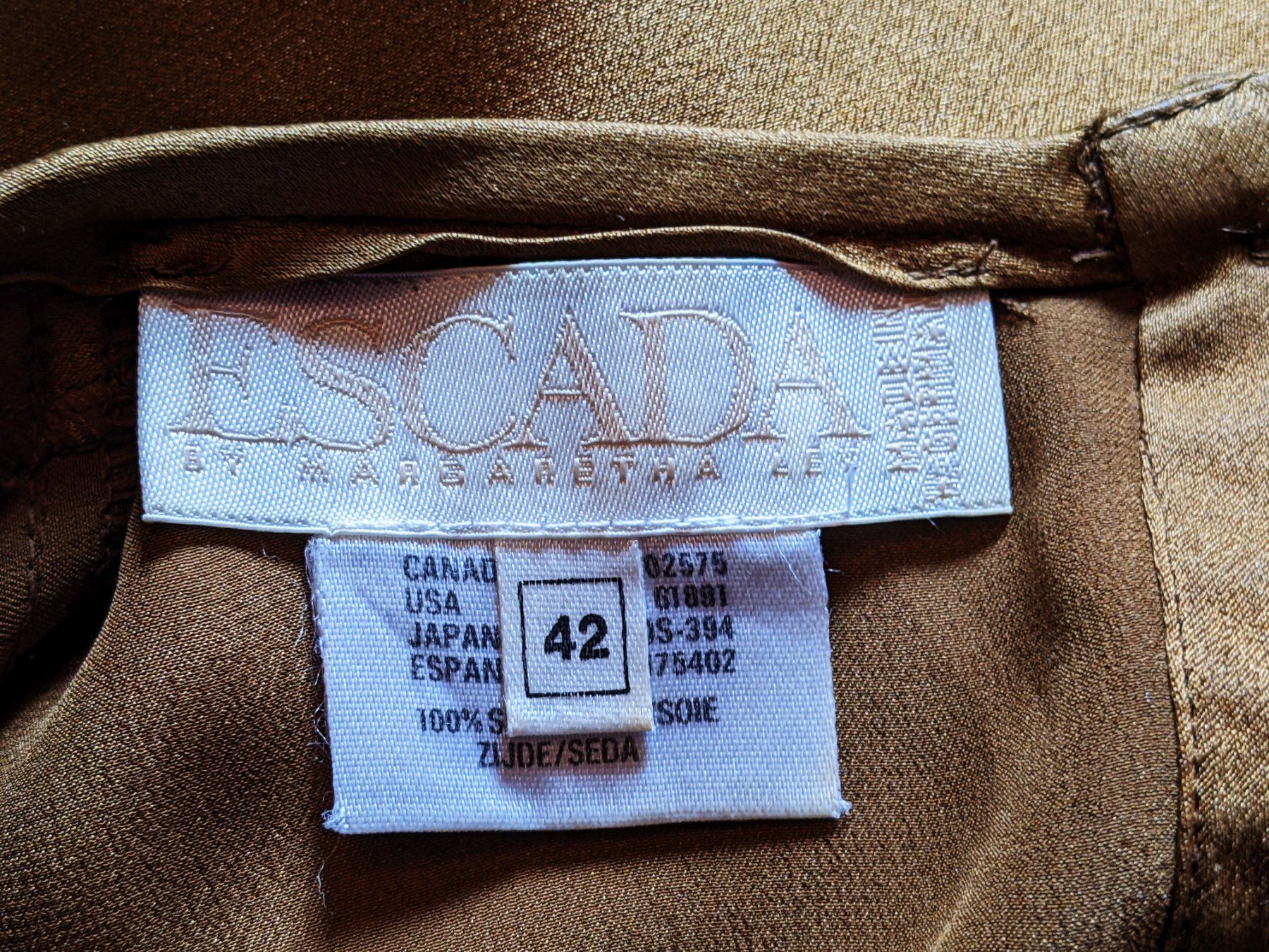Escada Blusen: ESCADA : Blouse en soie mordorée 42 – Neu (gemäss Beschreibung) aus Petit-Lancy von lilycerise 6