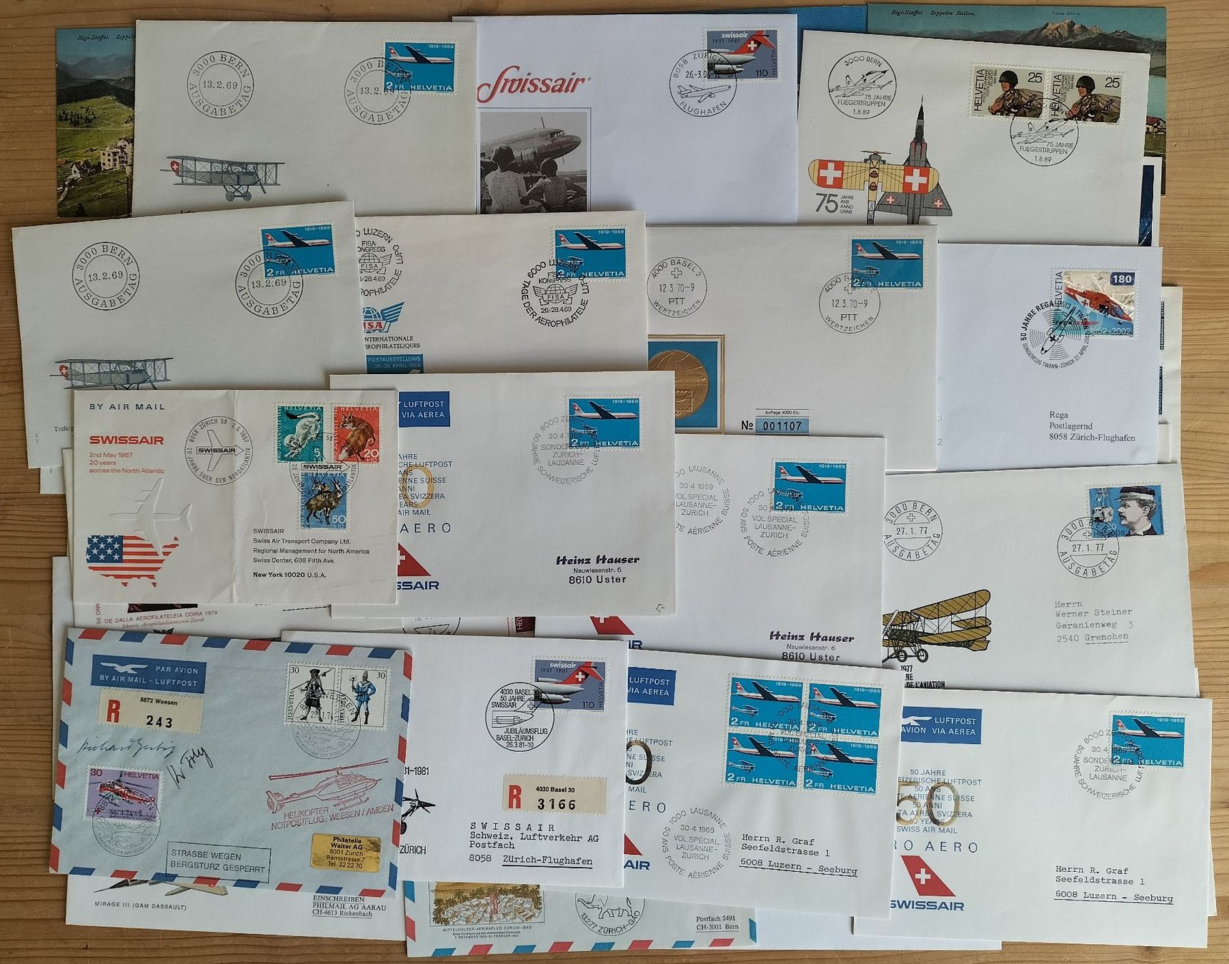 Alle Briefmarken: R1631  /  54 plis d'aviations divers – Gebraucht aus Ste-Croix von MONT-TAGNAC 1