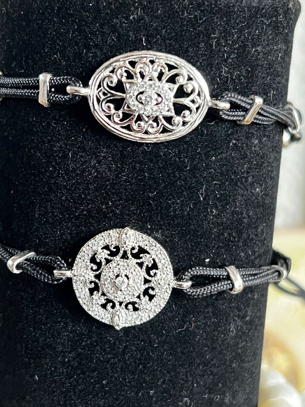 Armbänder & -reifen: Stoff Armband mit Silber und zirconium – Neu (gemäss Beschreibung) aus Teufen Ar von Exclusive.stuff.CH 4