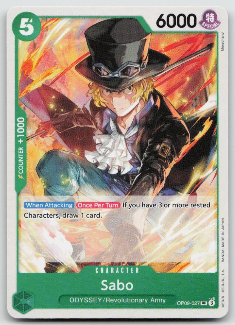 Bandai Carte collezionabili: One Piece Sabo OP09-027 UC – Usato da Lugano venduto da VlaseCard